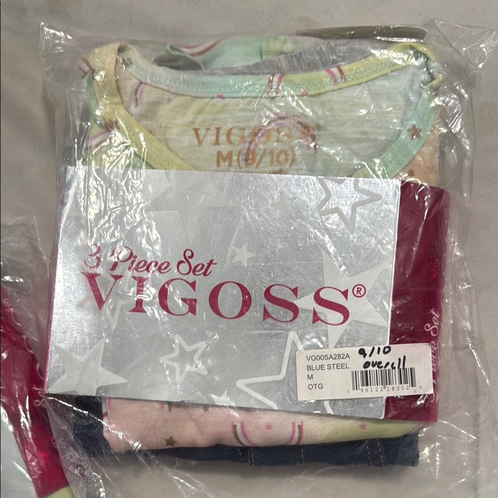 Vigoss 3-Piece Set in Red, Blue, and Cream